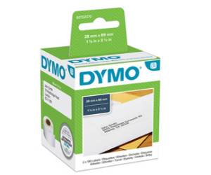 Rotolo 130 etichette LW 990100 - carta - indirizzi standard - 28 x 89 mm - bianco - conf. 2 rotoli - Dymo - S0722370 - 5411313990103 - DMwebShop