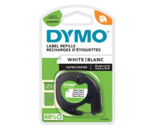 Nastro Letratag 912000 - in carta - 12 mm x 4 mt - bianco - Dymo - S0721510 - 5411313912006 - DMwebShop