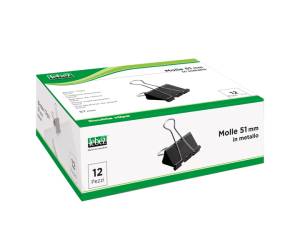 Molle Double Clips - 5,1 cm - nero - conf. 12 pezzi - Lebez - 510/0 - 8007509051009 - DMwebShop