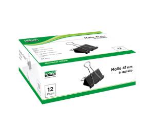 Molle Double Clips - 4,1 cm - nero - conf. 12 pezzi - Lebez - 510/1 - 8007509051016 - DMwebShop