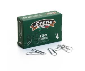 Fermagli zincati - lunghezza 3,2 cm - n. 4 - scatola 100 pezzi - conf. 10 pezzi - Leone dell'era - FZ4 - 8007979000408 - DMwebShop