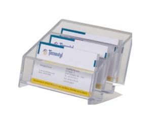 Portabiglietti multitasca Mr Acrylic - da scrivania - 12 x 9 x 7 cm - trasparente - Tecnostyl - BCH02 - 8010026004625 - DMwebShop