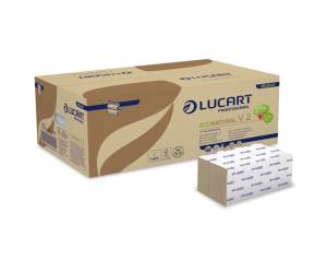 Asciugamani piegati a V EcoNatural 2 veli 19,5 gr goffratura corda 21 x 21 cm da 190,405