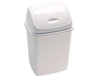 Pattumiera con coperchio basculante Rif Basic 29x23x45 cm 18 lt bianco Medial 909018 - 703
