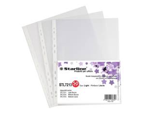 Buste forate Light - liscio - 22 x 30 cm - trasparente - conf. 50 pezzi - Starline - 662204stl - DMwebShop