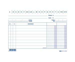 Schede 2 colonne 10,5 x 15 cm orizzontale - 488