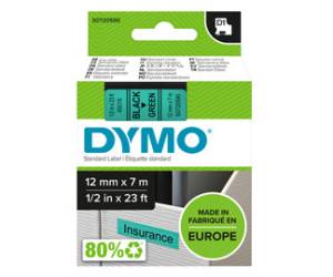 Nastro D1 450190 - 12 mm x 7 mt - nero-verde - Dymo - S0720590 - 5411313450195 - DMwebShop