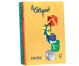 Carta Le Cirque - A4 - 80 gr - mix 5 colori intensi - conf. 500 fogli - Favini - A71X514 - 8025478321060 - DMwebShop