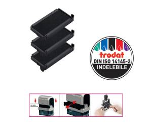 Tampone di ricambio 6/4912 - nero - conf. 3 pezzi - Trodat - 1493 - 9008056014935 - DMwebShop