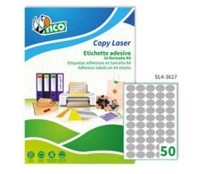 Etichette adesive ovali SL4 in carta permanenti 36 x 27 mm 100 fogli - 1903