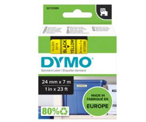 Nastro D1 standard 537180,24 mm x 7 mt PL nero giallo - 2208