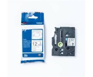 Nastro tessuto 12 mm nero su Bianco 4m - TZER231,231