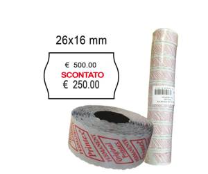 Rotolo da 1000 etichette a onda per Smart 16,2616 Scontato 26 x 16 mm bianco - 2655