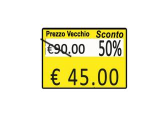 Rotolo da 600 etichette per Z 17 PREZZO VECCHIO SCONTO 26 x 19 mm giallo - 2786