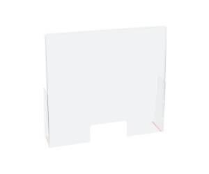 Schermo protettivo da banco con feritoia 60 x 80 cm PET - 20127