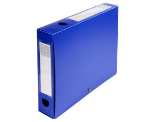 Scatola per archivio box con bottone 25 x 33 cm dorso 6 cm blu - 3391
