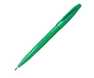 Pennarello Sign Pen S520 punta feltro - punta 2 mm - verde - conf. 12 pezzi - Pentel - S520-D - 3474370520043 - DMwebShop