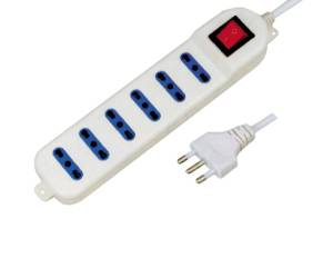 Presa multipla con interruttore - 6 prese bipasso 2P+T - cavo da 1,5 mt - MKC - Melchioni - 492518041 - 8006012183177 - DMwebShop