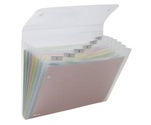 Cartella a soffietto Ice - 6 tasche - 22 x 30 cm - trasparente - Rexel - 2102033 - 5028252255851 - DMwebShop