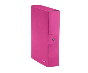 Scatola progetto WOW - dorso 8 cm - fucsia metallizzato - conf. 5 pezzi - Leitz - 39670023 - 4002432534975 - DMwebShop