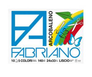 Album Arcobaleno - 24 x 33 cm - 10 fogli - 140 gr - 5 colori - conf. 10 pezzi - Fabriano - 44312433 - 8001348149064 - DMwebShop