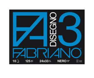 Album F3 - 24 x 33 cm - 10 fogli - neri - 125 gr - conf. 10 pezzi - Fabriano - 04001017 - 8001348107330 - DMwebShop