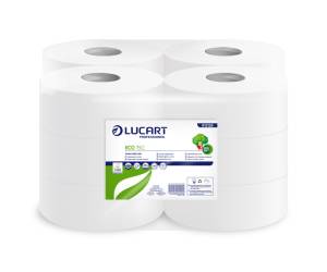 Carta igienica Eco Mini Jumbo 2 veli 15 gr diametro 18 cm 9 - 1 cm x 150 mt Lucart 812126P - 298