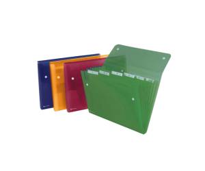 Portadocumenti a soffietto Ice 6 tasche 22 x 30 cm PP colori assortiti - 535