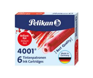 Cartucce inchiostro 4001 TP/6 - lunghezza 39 mm - rosso - conf. 6 pezzi - Pelikan - 400142567 - 4012700301192 - DMwebShop