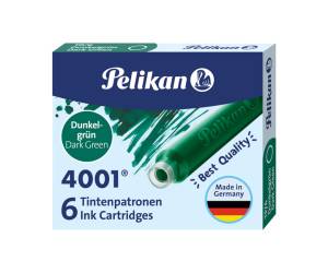 Cartucce inchiostro 4001 TP/6 - lunghezza 39 mm - verde scuro - conf. 6 pezzi - Pelikan - 400142563 - 4012700300089 - DMwebShop
