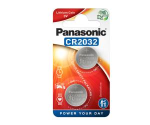 Micropile CR2032 - 3 V - a pastiglia - litio - blister 2 pezzi - Panasonic - C302032 - DMwebShop