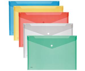 Buste con bottone - PPL - 33,5 x 23,5 cm - colori assortiti - conf. 5 pezzi - Lebez - 2192-5 - 8007509219225 - DMwebShop