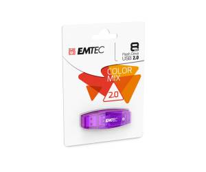 Memoria USB 2.0 - viola - 8 Gb - Emtec - ECMMD8GC410 - 3126170110589 - DMwebShop