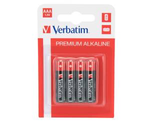 Scatola 4 Pile alkaline mini stilo AAA - Verbatim - 49920 - 23942499206 - DMwebShop