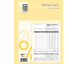 Blocco DDT-fattura - 3 copie autoricalcanti - 29,7 x 22 cm - 33 fogli - Edipro - E5222CT - 8023328522223 - DMwebShop