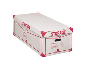 Scatola Storage con coperchio 38,5 x 26,4 x 75,5 cm bianco e rosso Esselte - 4109