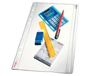 Buste forate con zip PVC 19 x 30 cm - 4220