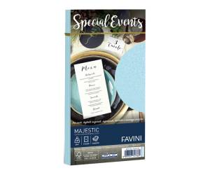 Busta Special Events metal azzurro 110 x 220 mm 120 gr confezione 10 buste - 8471