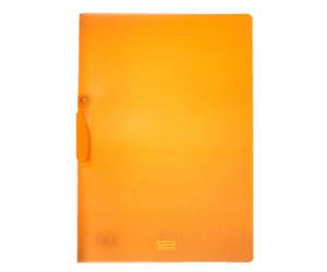 Cartellina con molla Clipper 22 x 30 cm trasparente arancio - 8713