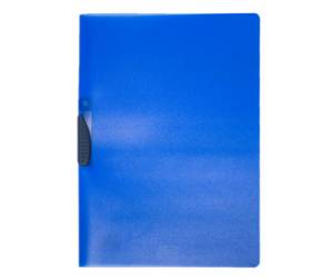 Cartellina con molla Clipper A4 PP trasparente blu - 8702