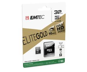 Micro SDHC Class 10 Gold + con Adattatore - 32 Gb - Emtec - ECMSDM32GHC10GP - 3126170142269 - DMwebShop
