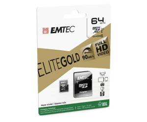 Micro SDXC Class 10 Gold con Adattatore 64Gb Emtec - 1136
