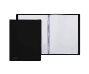 Portalistini Sviluppo liscio PP 22 x 30 cm 40 buste nero - 8199