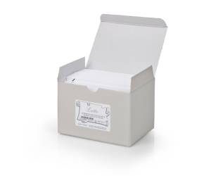 Scatola 100 biglietti 100 buste Lutto bianco 9 x 14 cm - 8459