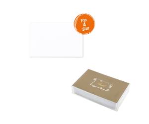 Scatola 100 biglietti bianchi Bristol 6,9 x 10,6 cm 240 gr - 8448