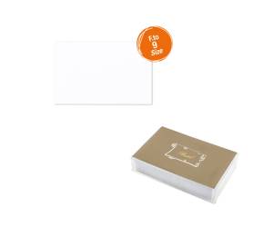 Scatola 100 biglietti bianchi Bristol 9 x 14 cm 240 gr - 8464