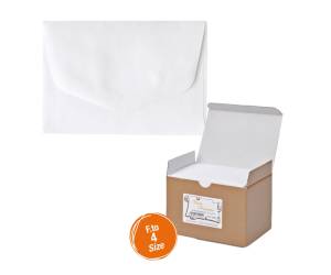 Scatola 100 buste bianche Bristol 7,5 x 11,2 cm - 8447