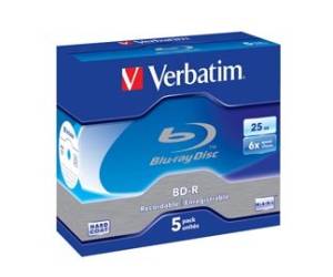 Scatola 5 DVD Blu Ray BD R SL Jewel Case Bianco Blu 25GB - 8112