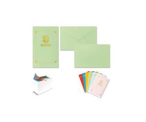 Taschetta 10 biglietti 10 buste Dresda 9 x 14 cm colori assortiti - 8444