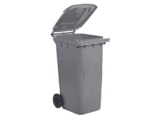 Bidone carrellato 48 x 55 x 93 cm 120 lt grigio - 8022